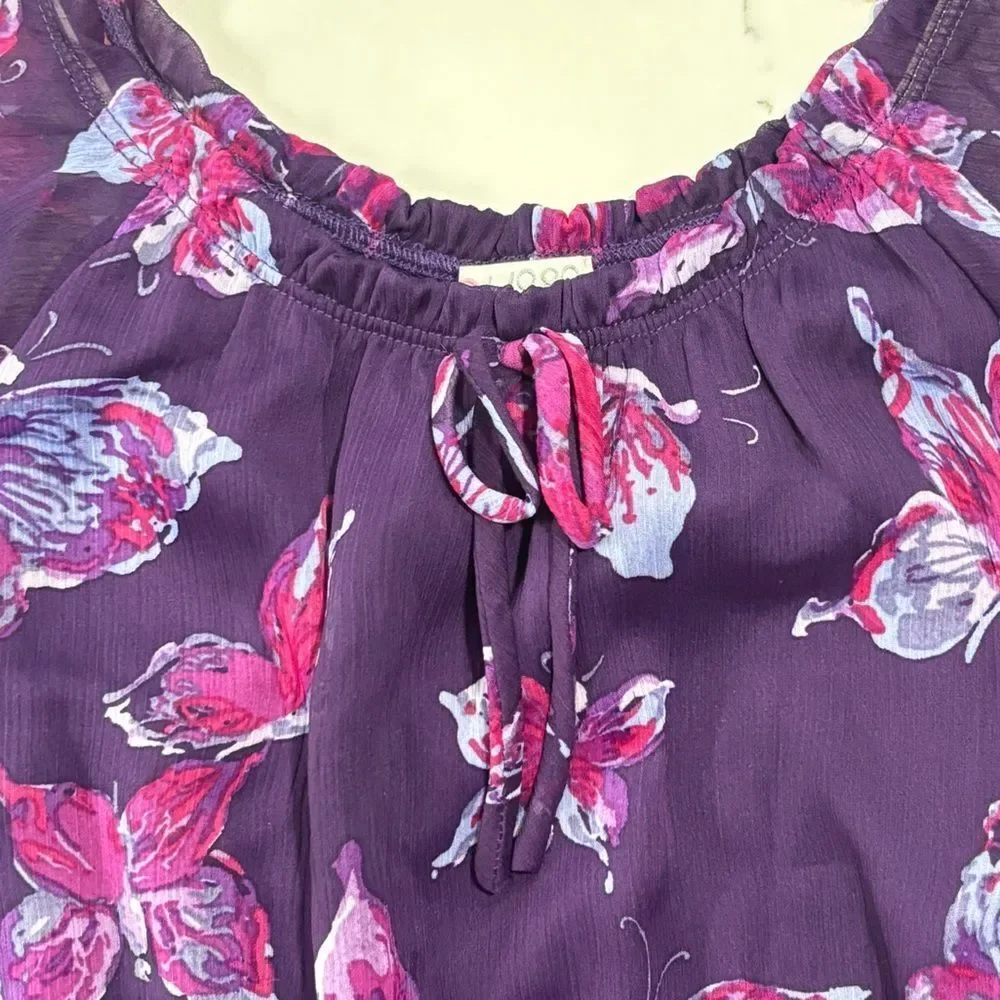 The Children’s Place | Purple Pink Girls Sheer BUTTERFLY Summer Dress Size 8